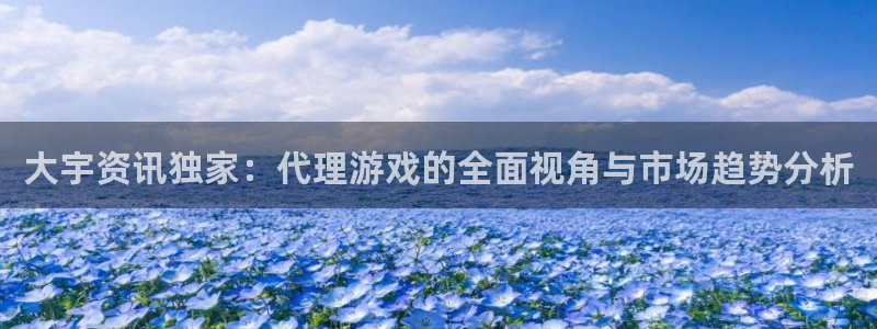 赢咖娱乐app：大宇资讯独家：代理游戏的全面视角与市场趋势分